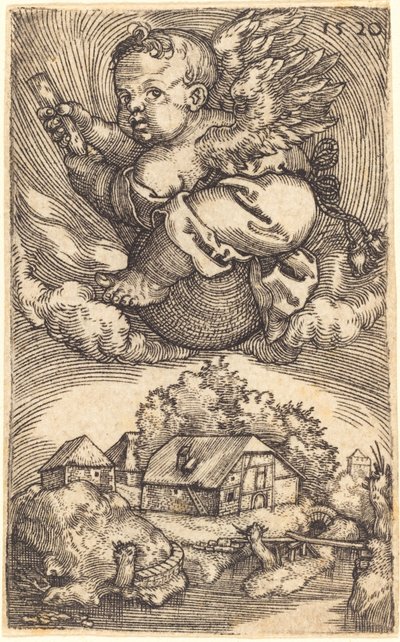空に浮かぶ地球上の天才 作： Barthel Beham