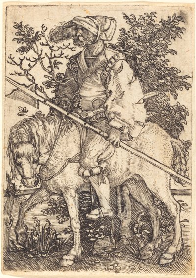 馬に乗ったハルバーディア 作： Barthel Beham