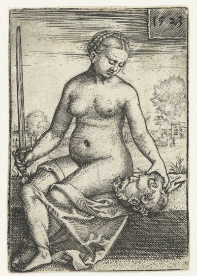 ホロフェルネスの頭と剣を持つジュディス 作： Barthel Beham