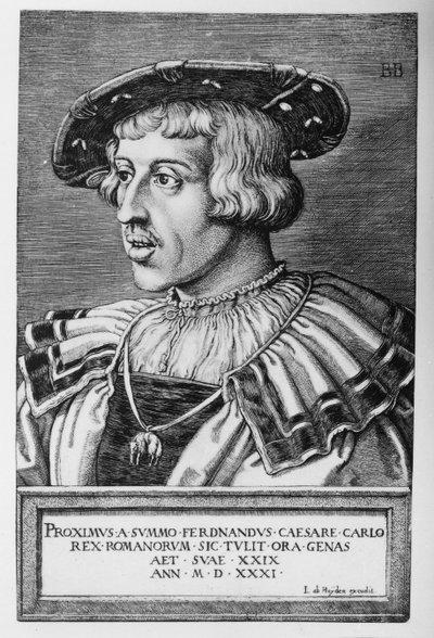 ハプスブルク家のフェルディナンド1世の肖像画、1531年 作： Barthel Beham