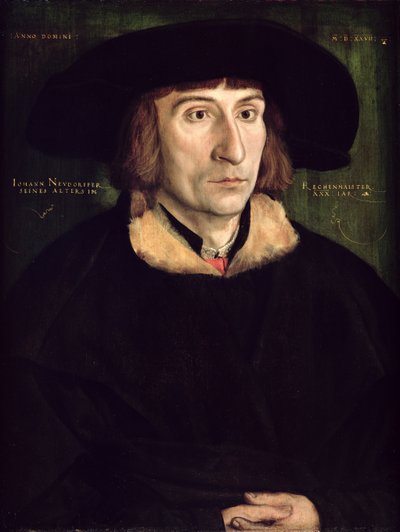 ヨハン・ノイドルファーの肖像（1497-1563）1527 作： Barthel Beham