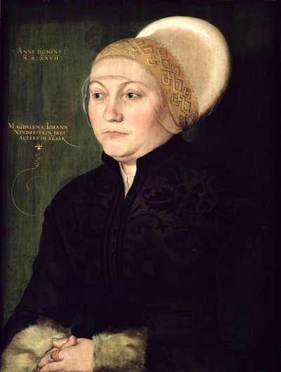 マグダレナ・ノイドルファーの肖像（1487-c.1544）1527 作： Barthel Beham