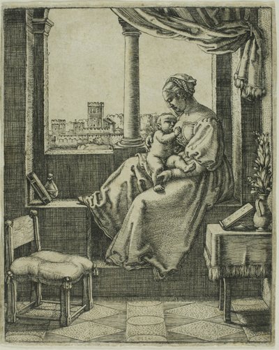 窓際の聖母子 作： Barthel Beham