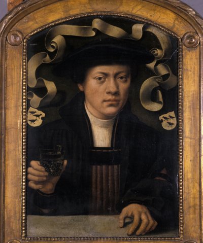 若い男の肖像、1501-50 作： Bartholomaeus Bruyn