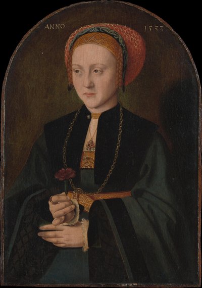 女性の肖像、1533年。 作： Bartholomaeus Bruyn the Elder