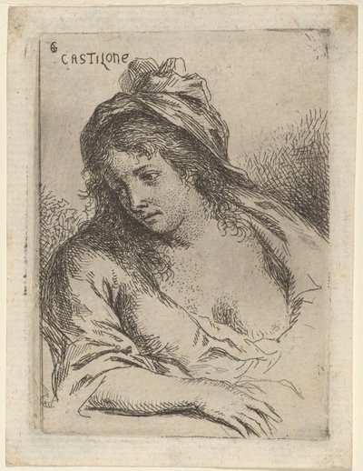 横向きの女性半身像 作： Bartholomäus Ignaz Weiss