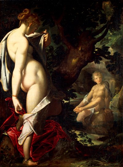 Hermafrodito e Salamace, de Bartholomaeus Spranger (1546-1611) 作： Bartholomaeus Spranger