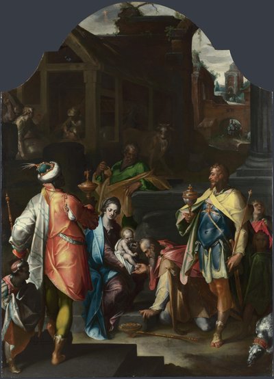王家の礼拝、1595年 作： Bartholomaeus Spranger