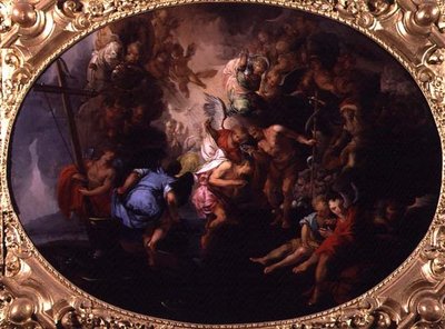 キリストの洗礼」（油彩・キャンバス 作： Bartholomaeus Spranger