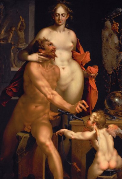 金星のバルカン訪問c。 1610 作： Bartholomaeus Spranger