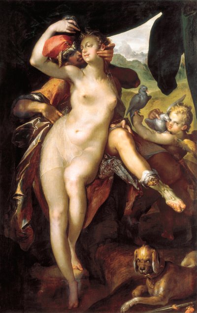 ビーナスとアドニス 作： Bartholomaeus Spranger