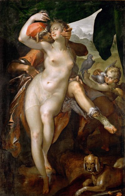 金星とアドニス、ca 1595-1597 作： Bartholomaeus Spranger