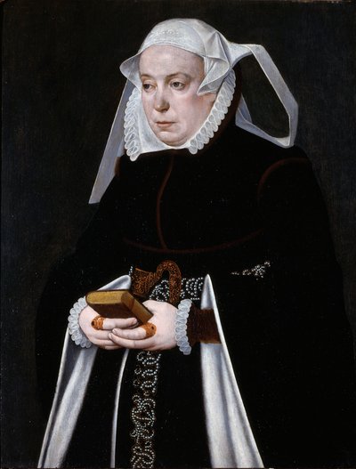 女性の肖像 1560-70年頃 パネルに油彩 作： バルテル・ブライン