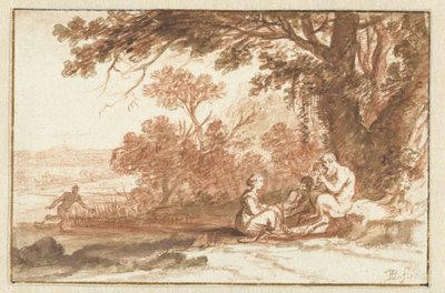 ニンフコルシカとサテュロスのいる風景 作： Bartholomeus Breenbergh