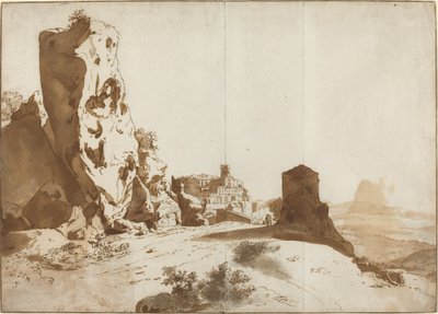 ボマルツォの幻想的な岩と城 [直訳] 作： Bartholomeus Breenbergh