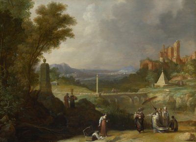 ファラオの娘による幼児モーゼの発見、1636 作： Bartholomeus Breenbergh