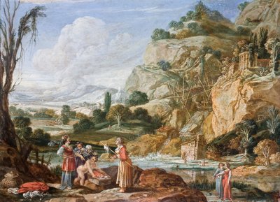 ファラオの娘による幼児モーセの発見、17世紀 作： Bartholomeus Breenbergh