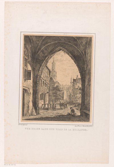 門下からの街並み Vue Prize dans une ville de la Hollande (オブジェクトのタイトル) 作： Bartholomeus Johannes van Hove