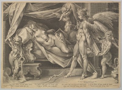 キューピッドとプシュケ 1631 作： Bartholomeus Spranger
