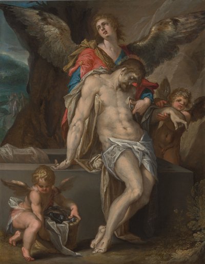 キリストの体を運ぶ天使 (Engelenpietà) 作： Bartholomeus Spranger