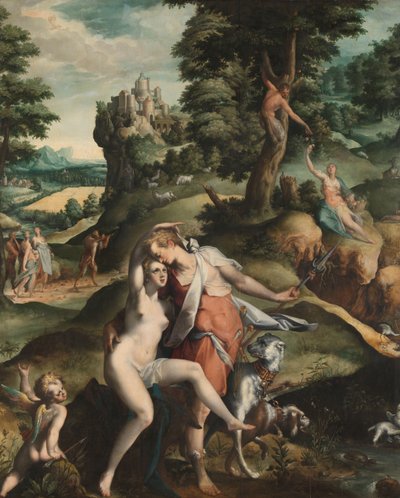 ヴィーナスとアドニス 作： Bartholomeus Spranger