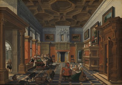 会社のあるインテリア インテリアの中の会社 作： Bartholomeus van Bassen