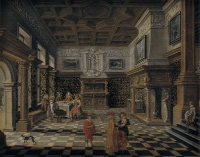 バンケット付きの豪華なルネッサンス インテリア 作： Bartholomeus van Bassen