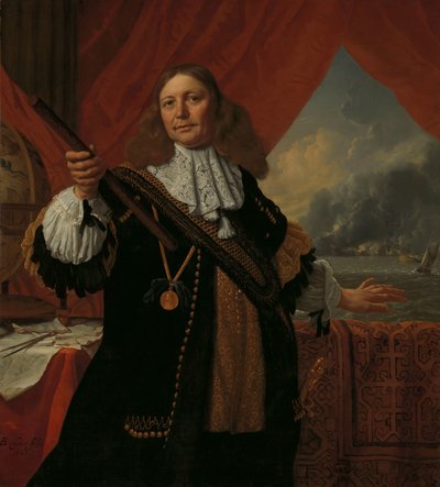 ヨハン・デ・リーフデ (ca. 1619-73)、中将 作： Bartholomeus van der Helst