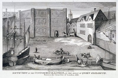 カスタムハウス、ロンドン、c1815 作： Bartholomew Howlett