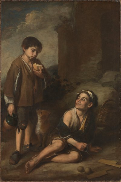 二人の農民の少年 作： Bartolomé Esteban Murillo