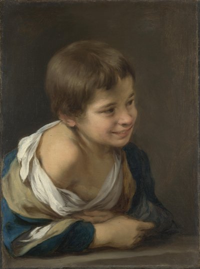 敷居にもたれて農民の少年 作： Bartolomé Esteban Murillo