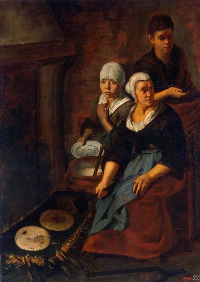 フラットケーキの焼き、1645-1648。 作： Bartolomé Esteban Murillo