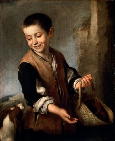 犬を持つ少年、c1650-c1660 作： Bartolomé Esteban Murillo