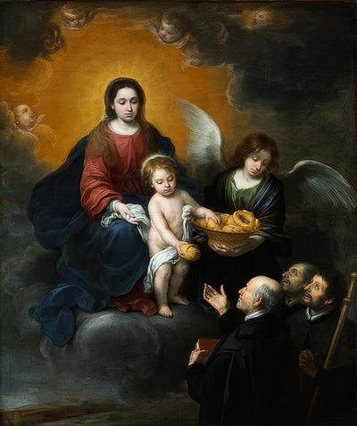 キリストの子供は巡礼者にパンを配ります。 1678 作： Bartolomé Esteban Murillo