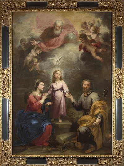 天と地の三位一体。 1675-82年頃 作： Bartolomé Esteban Murillo