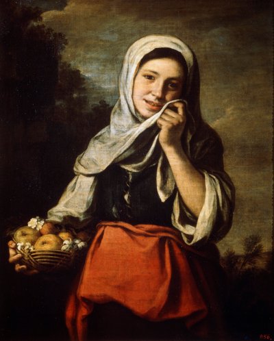 果物を売る少女、c1650-c1660 作： Bartolomé Esteban Murillo