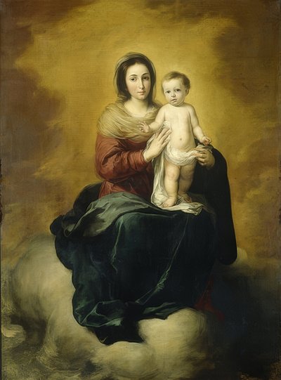 マドンナと子供。 1660-80 作： Bartolomé Esteban Murillo