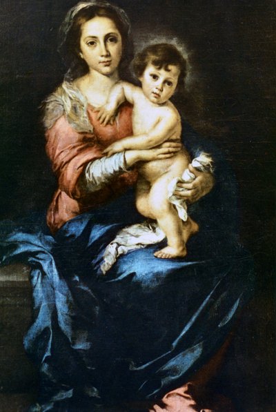 子供のいる聖母、c1638-1682 作： Bartolomé Esteban Murillo