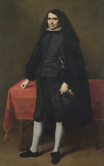 ラフカラーの紳士の肖像、1670年頃 作： Bartolomé Esteban Murillo