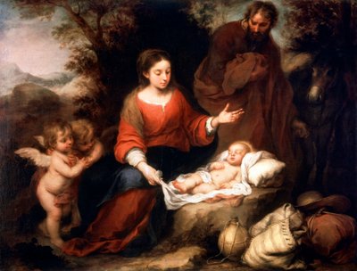 エジプトへの逃避、c1665 作： Bartolomé Esteban Murillo