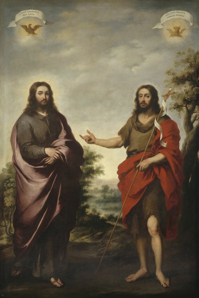 キリストを指し示す洗礼者聖ヨハネ、c。 1655年。 作： Bartolomé Esteban Murillo