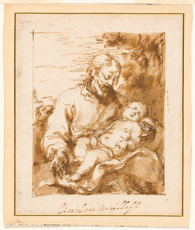 聖ヨセフと眠るキリストの子 作： Bartolomé Esteban Murillo