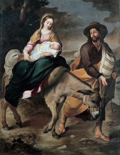 エジプトへの飛行、1645年から1649年の間に 作： Bartolomé Esteban Murillo