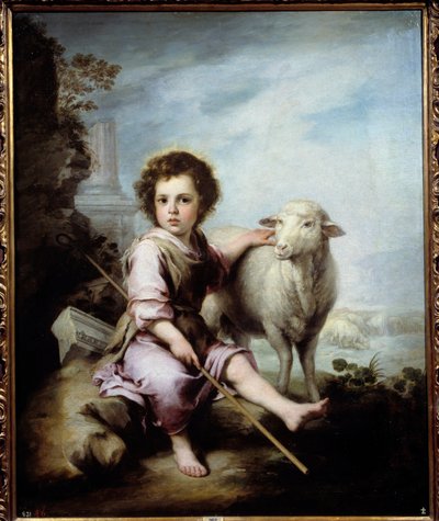 善き牧者 バルトロメ・ムリーリョ（1618-1682）の絵画 17世紀 日。1,23x1,01 m マドリッド、プラド美術館 - 「良き羊飼い」。バルトロメ・ムリーリョ(1618-1682)の絵画 17世紀1.23×1.01 m マドリッド、プラド美術館 作： Bartolomé Esteban Murillo