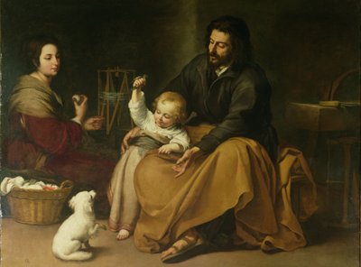 小鳥のいる聖家族、1650年頃 作： Bartolomé Esteban Murillo