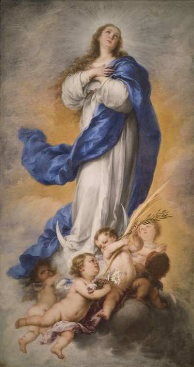聖母の無原罪懐胎、1670年代。 作： Bartolomé Esteban Murillo