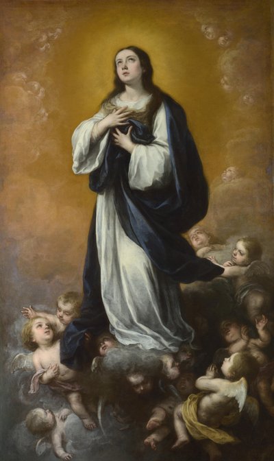 17世紀の半ば、聖母の無原罪懐胎。 作： Bartolomé Esteban Murillo