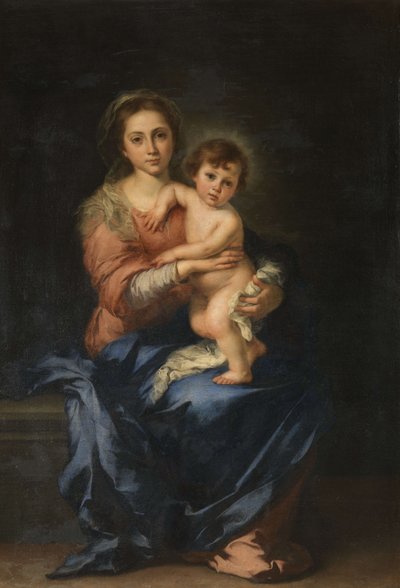 聖母子、1650年。 作： Bartolomé Esteban Murillo