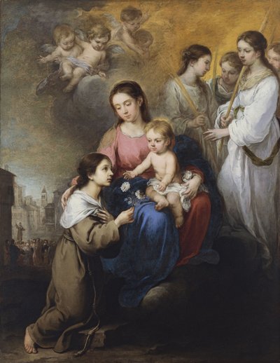 ヴィテルボの聖薔薇と聖母子 作： Bartolomé Esteban Murillo