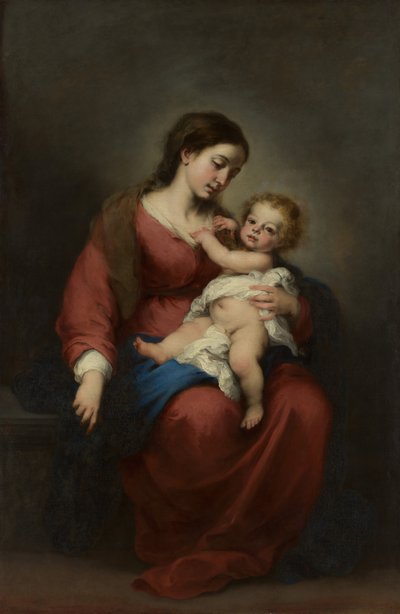 ヴァージンアンドチャイルド1670-72。 作： Bartolomé Esteban Murillo
